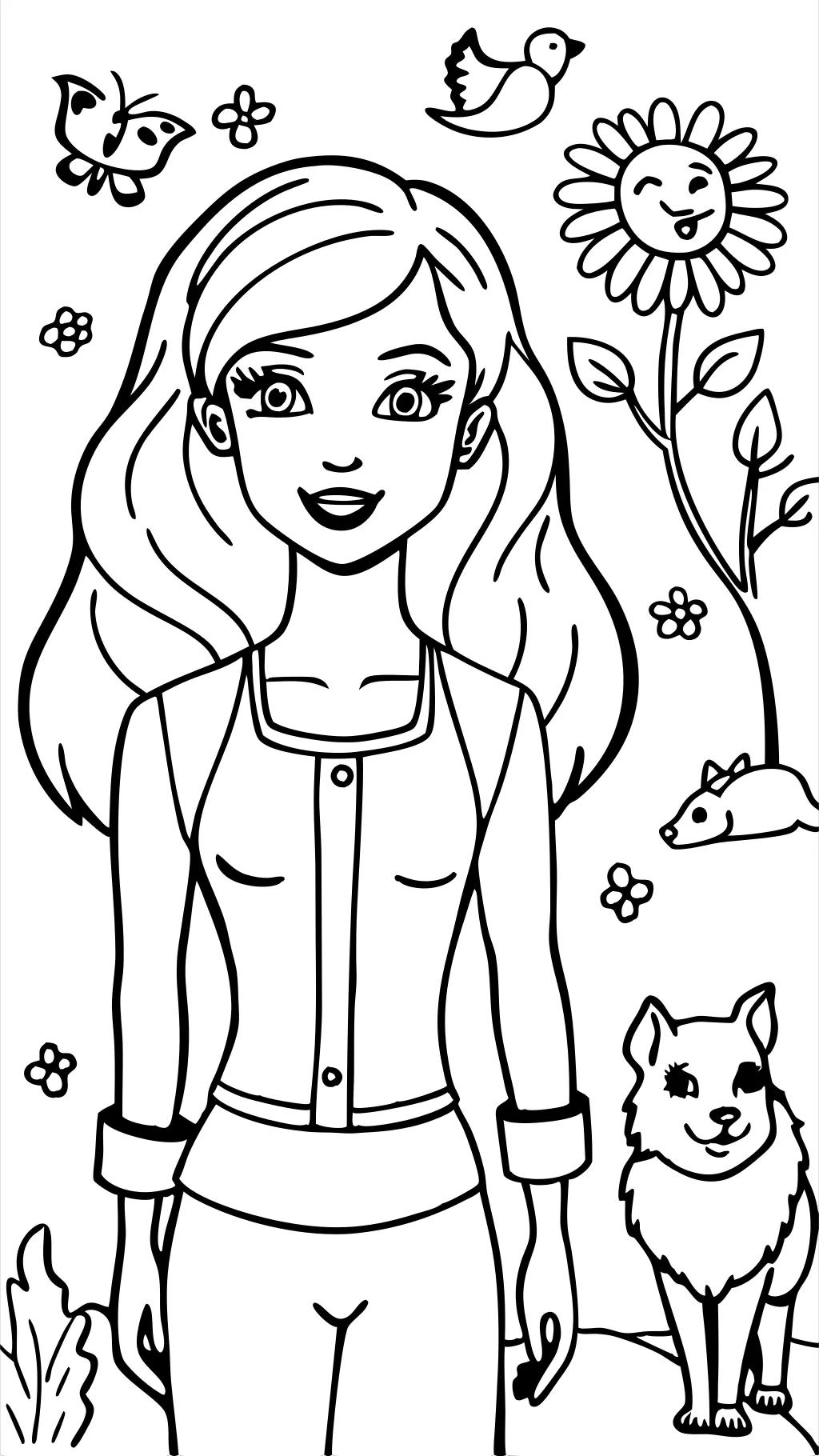 coloriages Barbie faciles